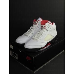 Nike Air Jordan 5 Retro "Silver Tongue" Fire Red DA1911-102 Men's Size 12 NoLid